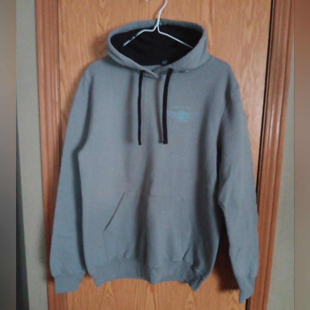 Never Off Duty J.J. Lomax Memorial Hoodie New Without Tags Gray Sz. M